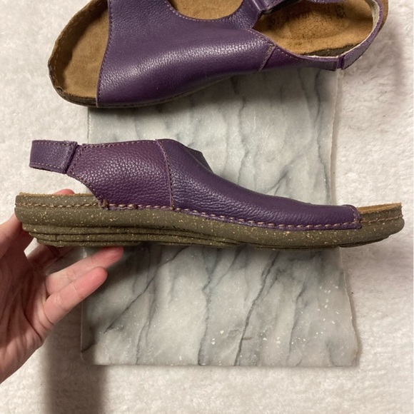 El Naturalista Sandals Size 8.5 Purple Leather Adjustable Strap - Picture 7 of 13